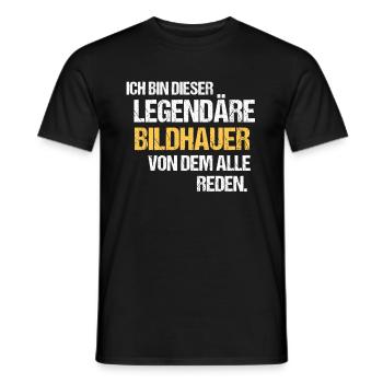 Bildhauer Legende Skulpturen schnitzen - Männer T-Shirt - Schwarz - Vorne - AI Model Male 178 light (178cm)