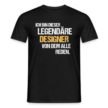 Designer Legende Designer - Männer T-Shirt - Schwarz - Vorne - AI Model Male 178 light (178cm)