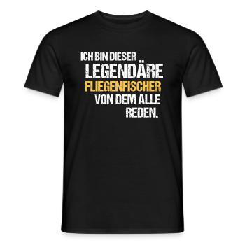 Fliegenfischer Legende Fliegenfischen - Männer T-Shirt - Schwarz - Vorne - AI Model Male 178 light (178cm)
