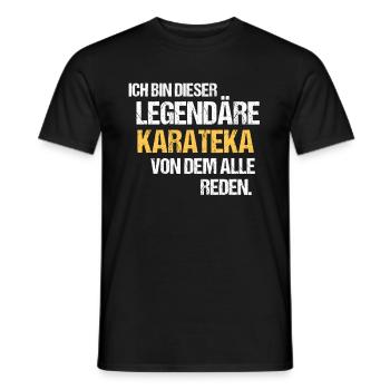 Karateka Legende Karate - Männer T-Shirt - Schwarz - Vorne - AI Model Male 178 light (178cm)