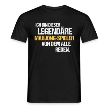 Mahjong-Spieler Legende Mahjong - Männer T-Shirt - Schwarz - Vorne - AI Model Male 178 light (178cm)