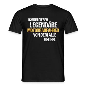 Motorradfahrer Legende Motorradfahren - Männer T-Shirt - Schwarz - Vorne - AI Model Male 178 light (178cm)