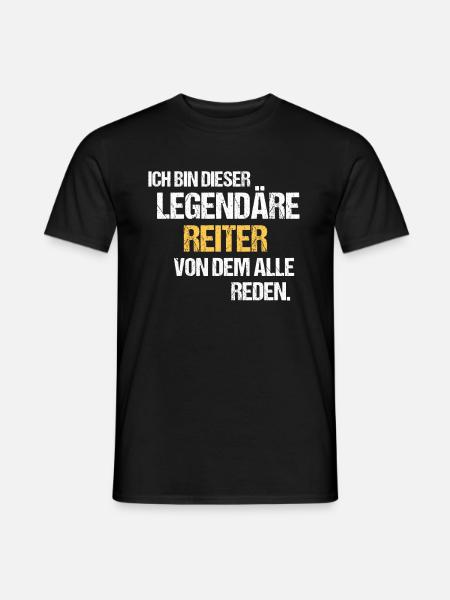 Reiter Legende Reiten - Männer T-Shirt - Schwarz