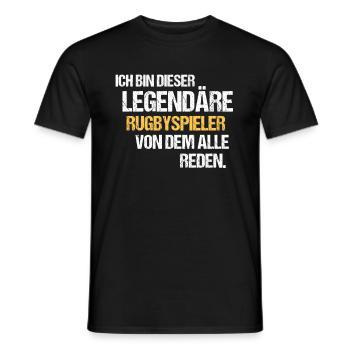 Rugbyspieler Legende Rugby - Männer T-Shirt - Schwarz - Vorne - AI Model Male 178 light (178cm)