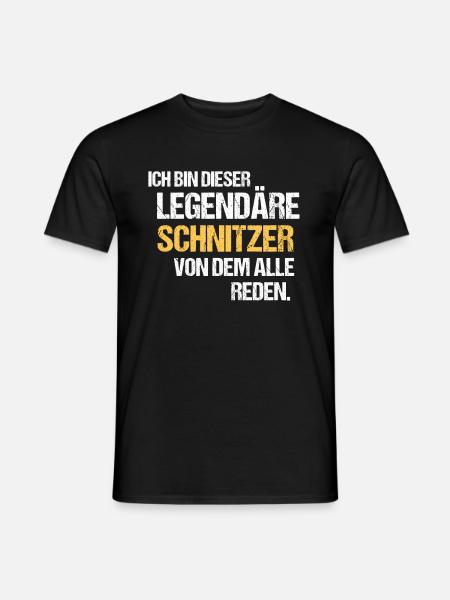 Schnitzer Legende Schnitzen - Männer T-Shirt - Schwarz
