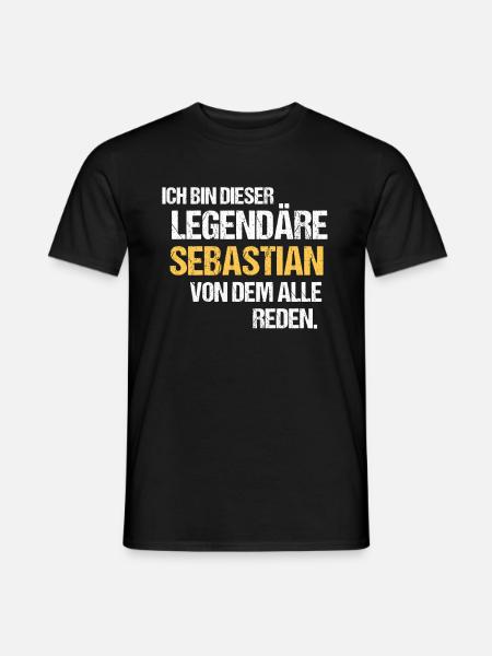 Sebastian Legende - Männer T-Shirt - Schwarz