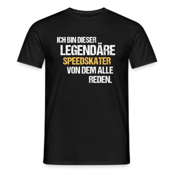 Speedskater Legende Speedskating - Männer T-Shirt - Schwarz - Vorne - AI Model Male 178 light (178cm)