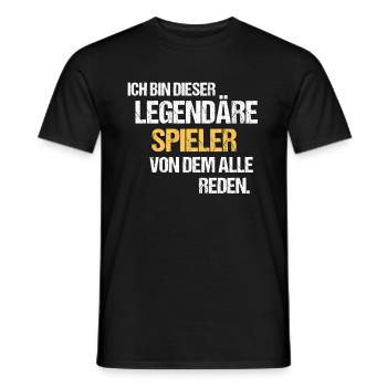 Spieler Legende Brettspiele spielen - Männer T-Shirt - Schwarz - Vorne - AI Model Male 178 light (178cm)