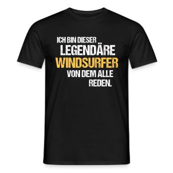 Windsurfer Legende Windsurfen - Männer T-Shirt - Schwarz - Vorne - AI Model Male 178 light (178cm)
