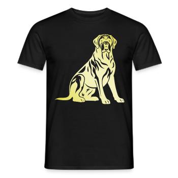 Mastiff Dog Silhouette - Men's T-Shirt - black - Front - AI Model Male 178 light (178cm)