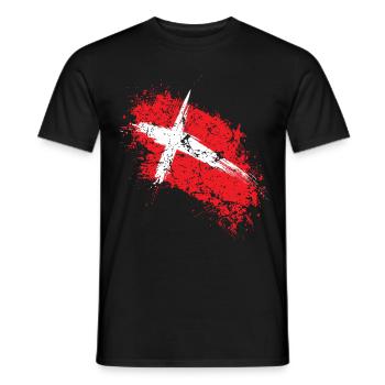 Denmark - Men's T-Shirt - black - Front - AI Model Male 178 light (178cm)