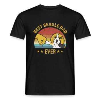 Best Beagle Dog Dad Ever - Gift Dog Owner - Men's T-Shirt - black - Front - AI Model Male 178 light (178cm)