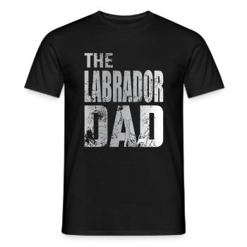 Labrador Dad Walking Golden Retriever Geschenk - Männer T-Shirt - Schwarz - Vorne - AI Model Male 178 light (178cm)