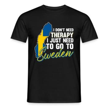 Sweden Therapy Scandinavia Stockholm Gift - T-shirt herr - svart - Fram - AI Model Male 178 light (178cm)