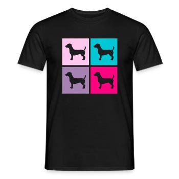 Cadeau rétro Jack Russel Dog Terrier - T-shirt homme - noir - Devant - AI Model Male 178 light (178cm)