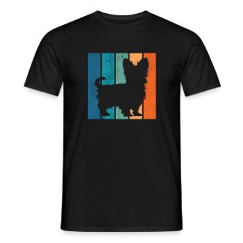 Yorkshire Terrier Dog Dog Owner Retro Gift - Men's T-Shirt - black - Front - AI Model Male 178 light (178cm)