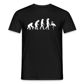 Flamingo Evolution Pink Flamingos Geschenk - Männer T-Shirt - Schwarz - Vorne - AI Model Male 178 light (178cm)