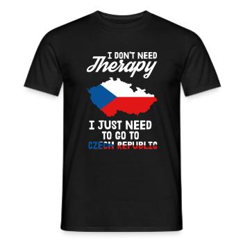 Tschechien Therapie Prag Tschechisch Geschenk - Männer T-Shirt - Schwarz - Vorne - AI Model Male 178 light (178cm)