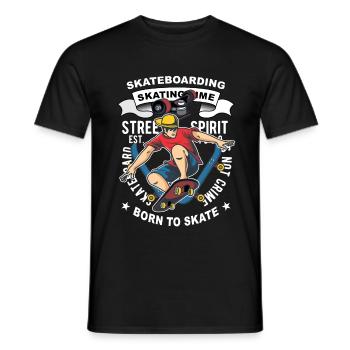 Skate skate skate - T-shirt homme - noir - Devant - AI Model Male 178 light (178cm)