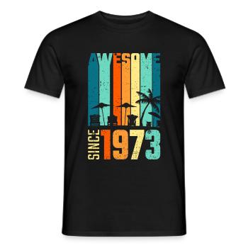 Awesome since 1973 Geburtstag Jahrgang Geschenk - Männer T-Shirt - Schwarz - Vorne - AI Model Male 178 light (178cm)