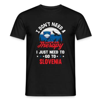 Drapeau de thérapie de la Slovénie cadeau rétro des Balkans - T-shirt homme - noir - Devant - AI Model Male 178 light (178cm)