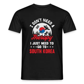 South Korea Therapy South Korea Retro Gift - Men's T-Shirt - black - Front - AI Model Male 178 light (178cm)