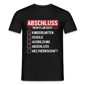 Abschluss Master Bachelor Studium Geschenk Spruch - Männer T-Shirt - Schwarz - Vorne - AI Model Male 178 light (178cm)