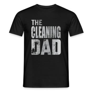 Cleaning Dad Clean Housewife Cleaner Gift - Men's T-Shirt - black - Front - AI Model Male 178 light (178cm)
