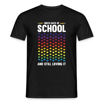 100 Days School Teacher School Day Student Gift - Men's T-Shirt - black - Front - AI Model Male 178 light (178cm)