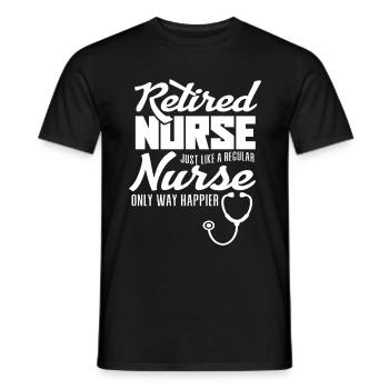 Krankenschwester Rente Medizin Pflege Geschenk - Männer T-Shirt - Schwarz - Vorne - AI Model Male 178 light (178cm)