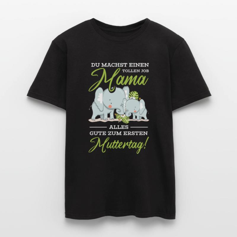 Muttertag Mutter Mummy Elefant Spruch Geschenk Männer T-Shirt