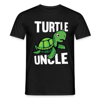 Turtle Baby Uncle Turtle Saying Gift - Men's T-Shirt - black - Front - AI Model Male 178 light (178cm)