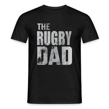 Rugby Dad Dad Football Sports Father's Day Gift - Men's T-Shirt - black - Front - AI Model Male 178 light (178cm)
