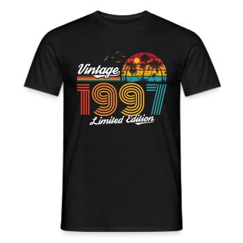 Vintage 1997 97 Birthday Retro Vintage Gift - Men's T-Shirt - black - Front - AI Model Male 178 light (178cm)