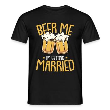 Groom mariés Beuverie bière célibataire cadeau - T-shirt homme - noir - Devant - AI Model Male 178 light (178cm)