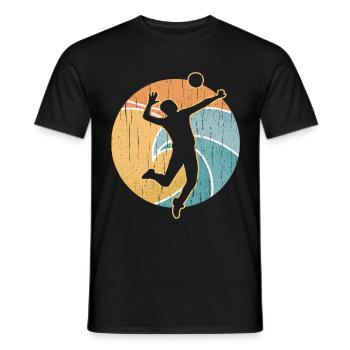 Volleyball Beach Volley Sport Beach Gift - Men's T-Shirt - black - Front - AI Model Male 178 light (178cm)