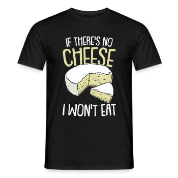 Cheese Cheese Cheddar Mouse Cheese Piece Saying Gift - Men's T-Shirt - black - Front - AI Model Male 178 light (178cm)