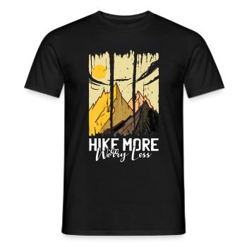 Hiking Wandern Berge Natur Berg Retro Geschenk - Männer T-Shirt - Schwarz - Vorne - AI Model Male 178 light (178cm)