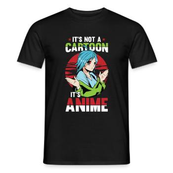 Manga Anime Japan Kawaii Asia Saying Gift - Men's T-Shirt - black - Front - AI Model Male 178 light (178cm)