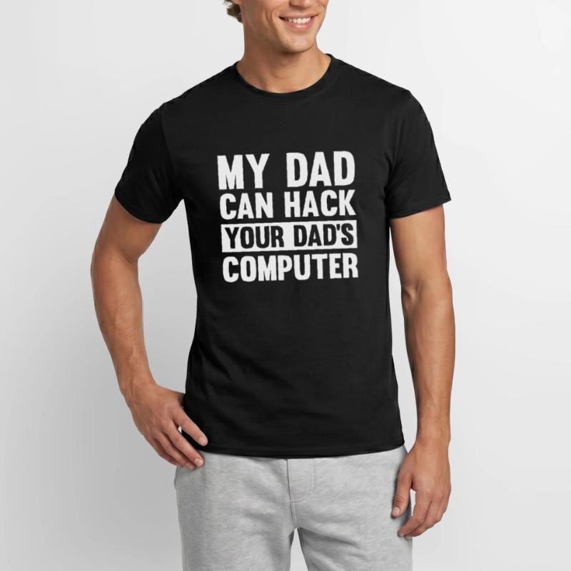 Hacker Code Ordinateur papa Sort cadeau T-shirt homme