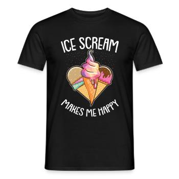 Ice cream Ice cream Summer saying gift - Men's T-Shirt - black - Front - AI Model Male 178 light (178cm)