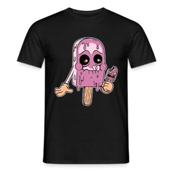 Glace glace glace crème glacée d’été rengaine cadeau - T-shirt homme - noir - Devant - AI Model Male 178 light (178cm)