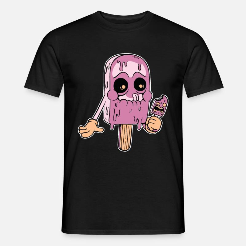 Eiskrem Eis Eiscreme Sommer Spruch Geschenk - Männer T-Shirt - Schwarz