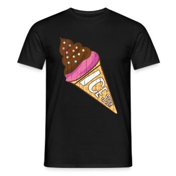 Ice cream Ice cream Summer saying gift - Men's T-Shirt - black - Front - AI Model Male 178 light (178cm)