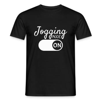 jog - Men's T-Shirt - black - Front - AI Model Male 178 light (178cm)