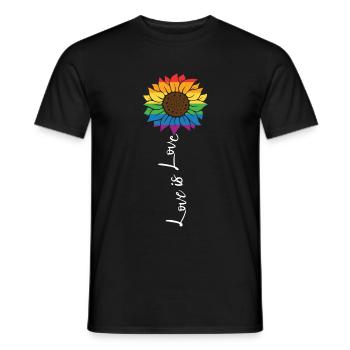 Chers gays arc-en-ciel fier lesbiennes Tournesol - T-shirt homme - noir - Devant - AI Model Male 178 light (178cm)