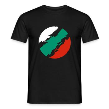 Drapeau de la Bulgarie - T-shirt homme - noir - Devant - AI Model Male 178 light (178cm)