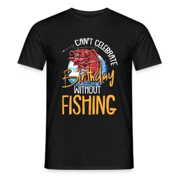 Angeln Angler Geburtstag Fisch Fische See Geschenk - Männer T-Shirt - Schwarz - Vorne - AI Model Male 178 light (178cm)