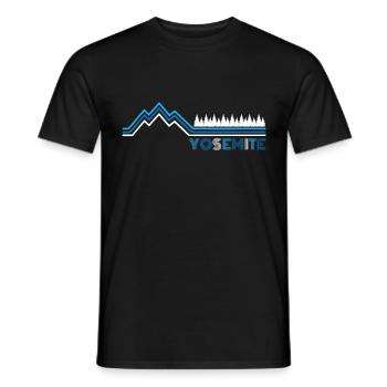 Yosemite Parc National Aventure Retro Cadeau - T-shirt homme - noir - Devant - AI Model Male 178 light (178cm)