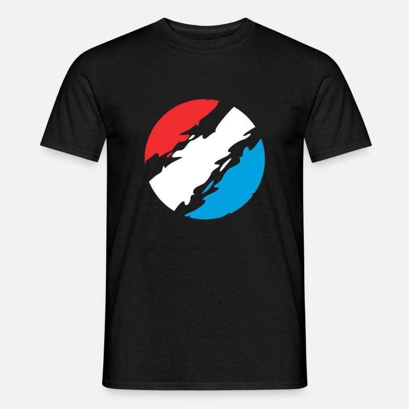 Luxembourg Couleurs drapeau drapeau - T-shirt homme - noir